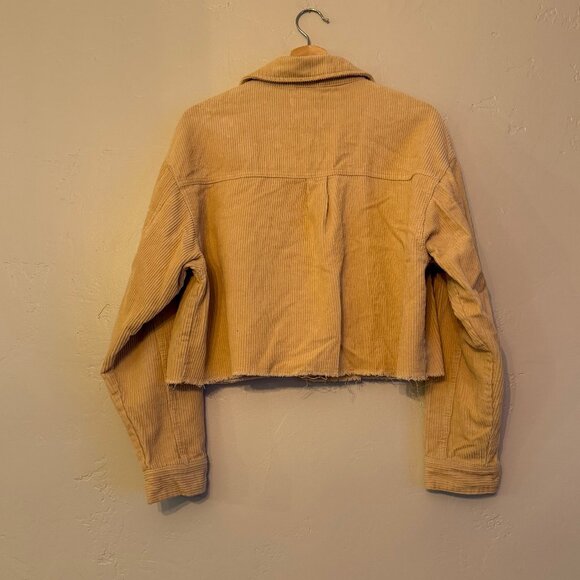 RSQ Corduroy Cropped Raw Edge Shacket Size Medium - Picture 5 of 6